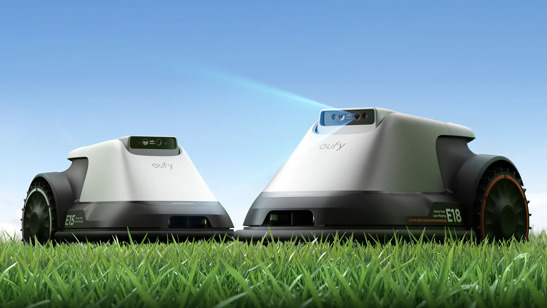 Eufy E15 lawnbot in action