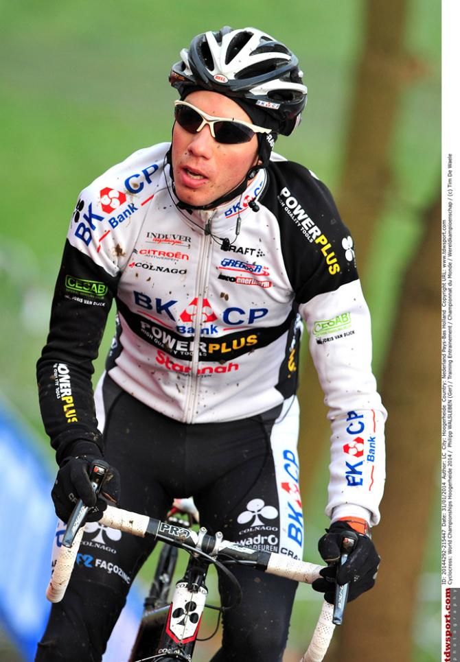 Philipp Walsleben checks out the Worlds course in Hoogerheide