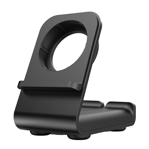 Desire2 Restore, Apple Watch Compatible Charger Stand, Black Anodised Aluminium Wireless Charging Station Compatible With Apple Chargers for Watches, Elegant Watch Accessory With Non-Slip Base