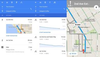 Google Maps biking and walking
