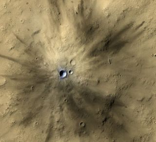 Fresh Impact Crater on Mars