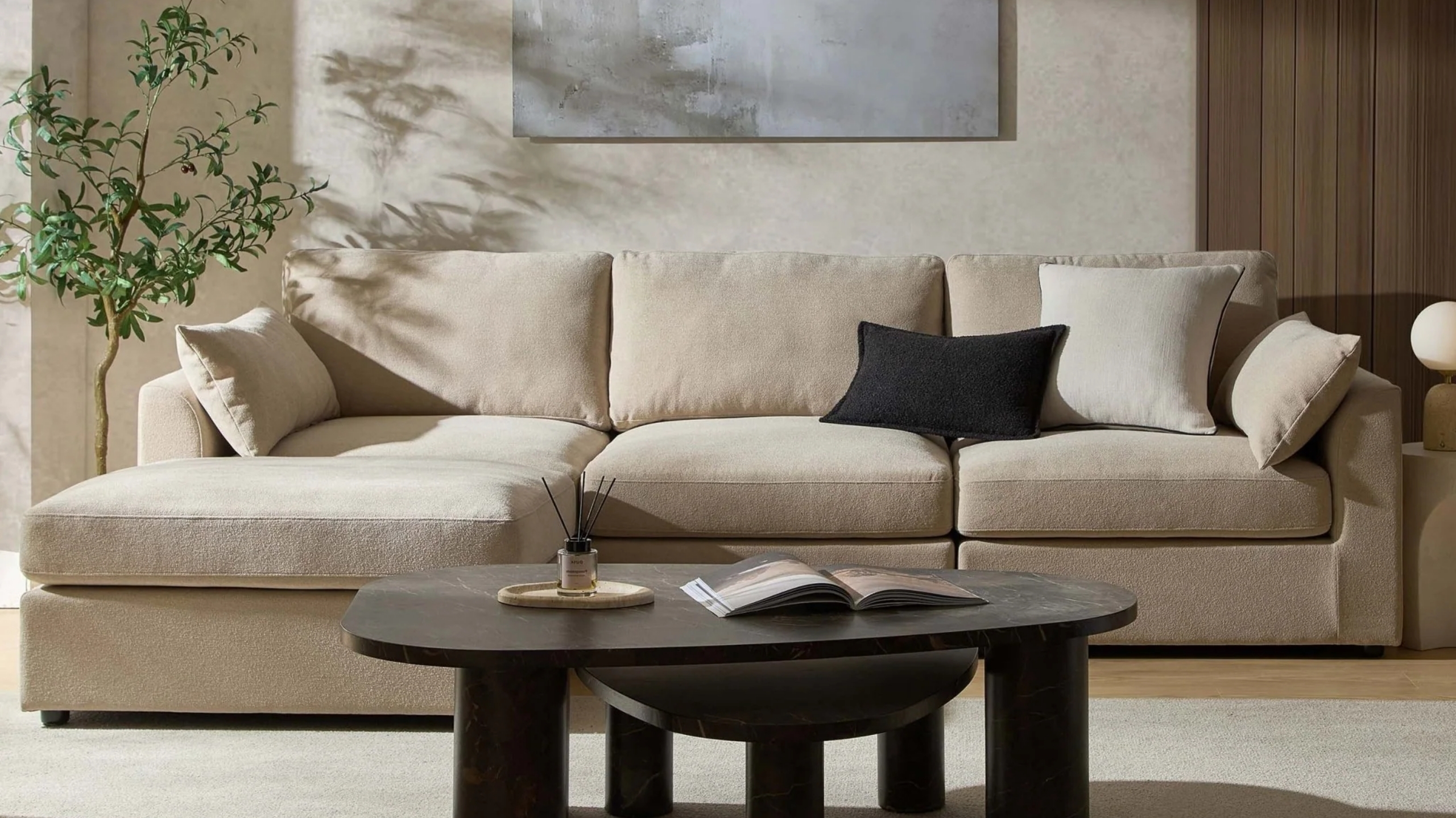 Dusk linen sofa in cream 