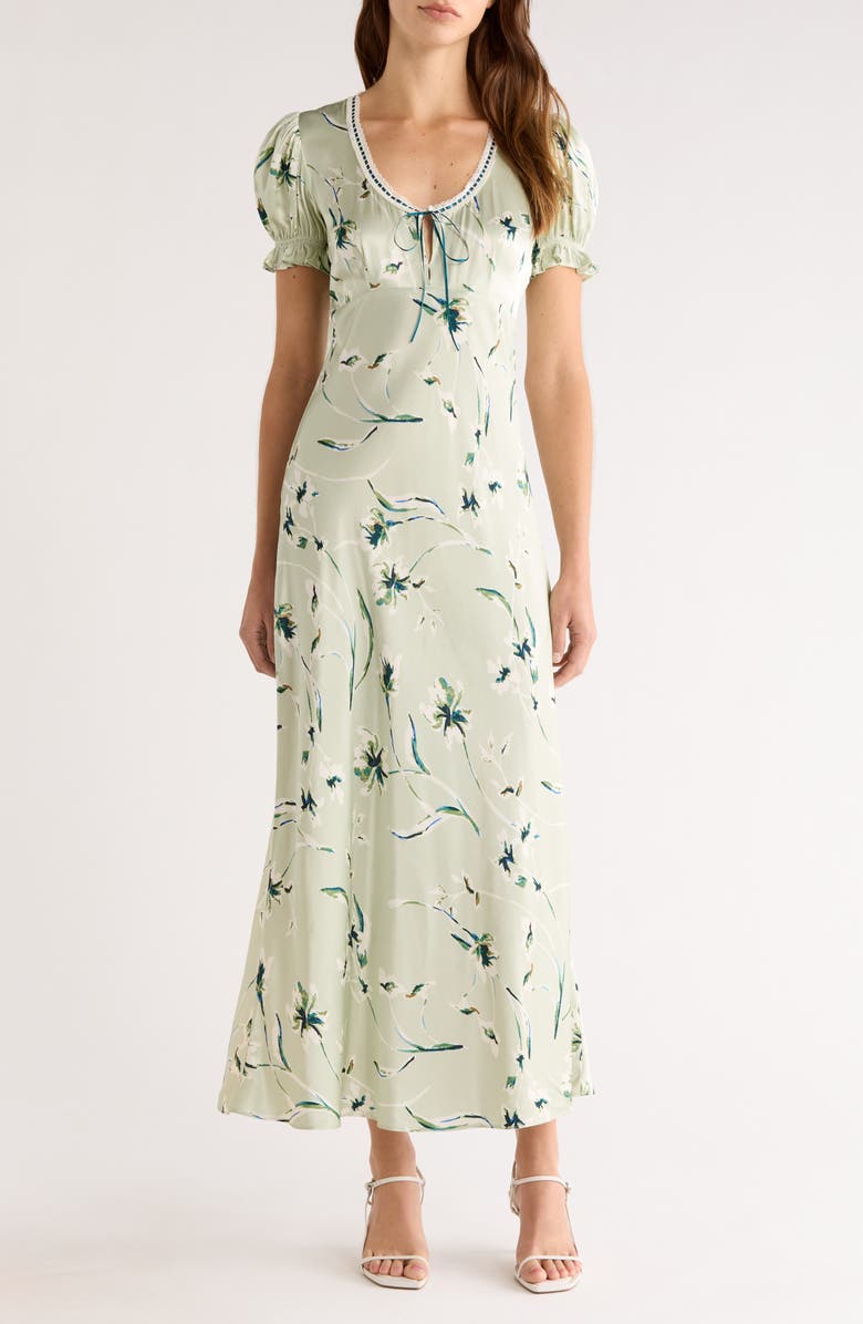 Allison Floral Tie Front Maxi Dress