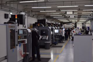 a photos of Dyson's prototype part making area