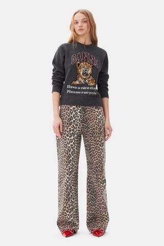 Leopard Printed Izey Jeans