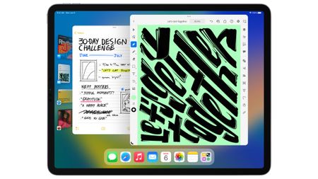 Apple iPad Pro running Stage Manager on iPadOS 16