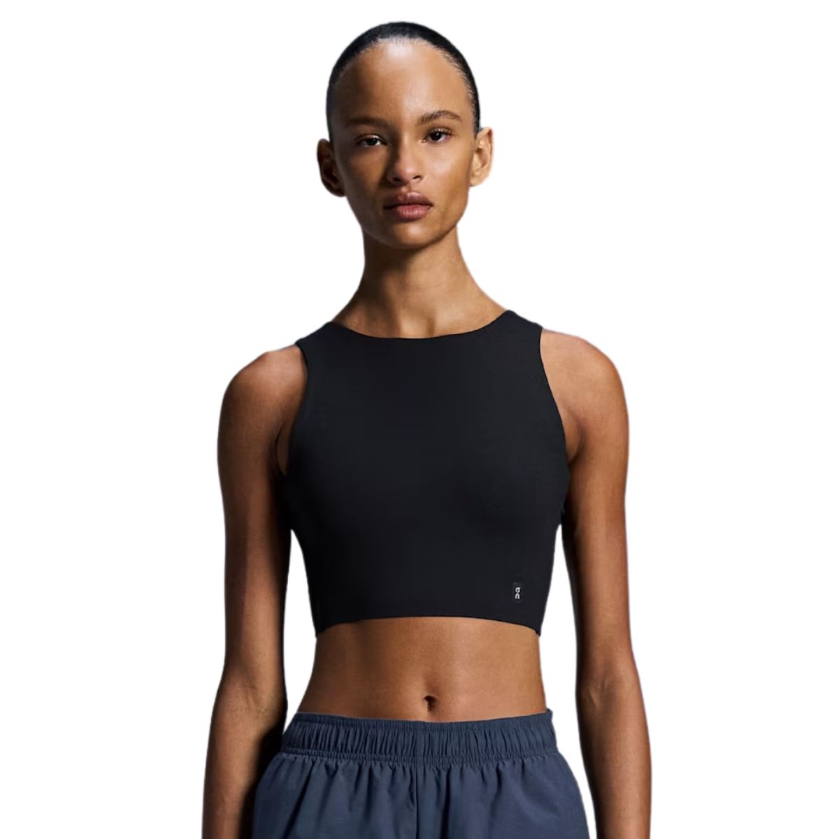 on running crop bra with pockets