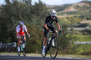 IMOLA ITALY SEPTEMBER 26 Niamh FisherBlack of New Zealand during the 93rd UCI Road World Championships 2020 Women Elite Road Race a 143km race from Imola to Imola Autodromo Enzo e Dino Ferrari ImolaEr2020 Imola2020 on September 26 2020 in Imola Italy Photo by Tim de WaeleGetty Images