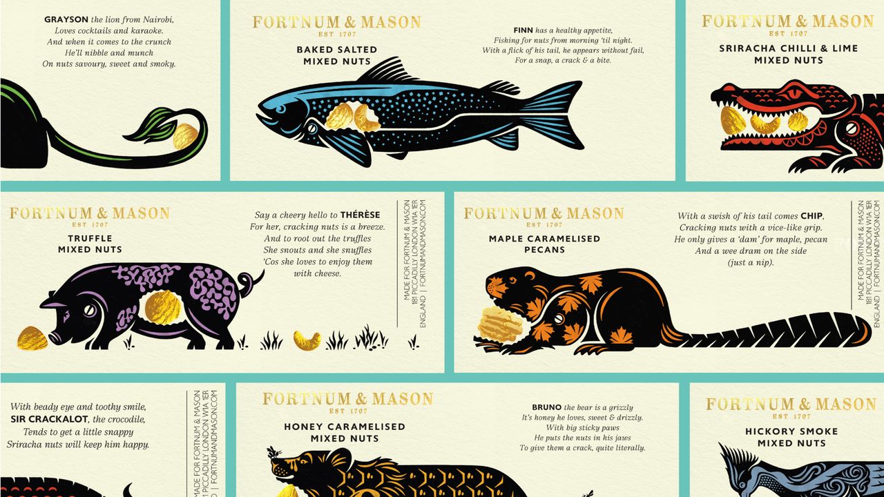 Fortnum and Mason's nuts branding