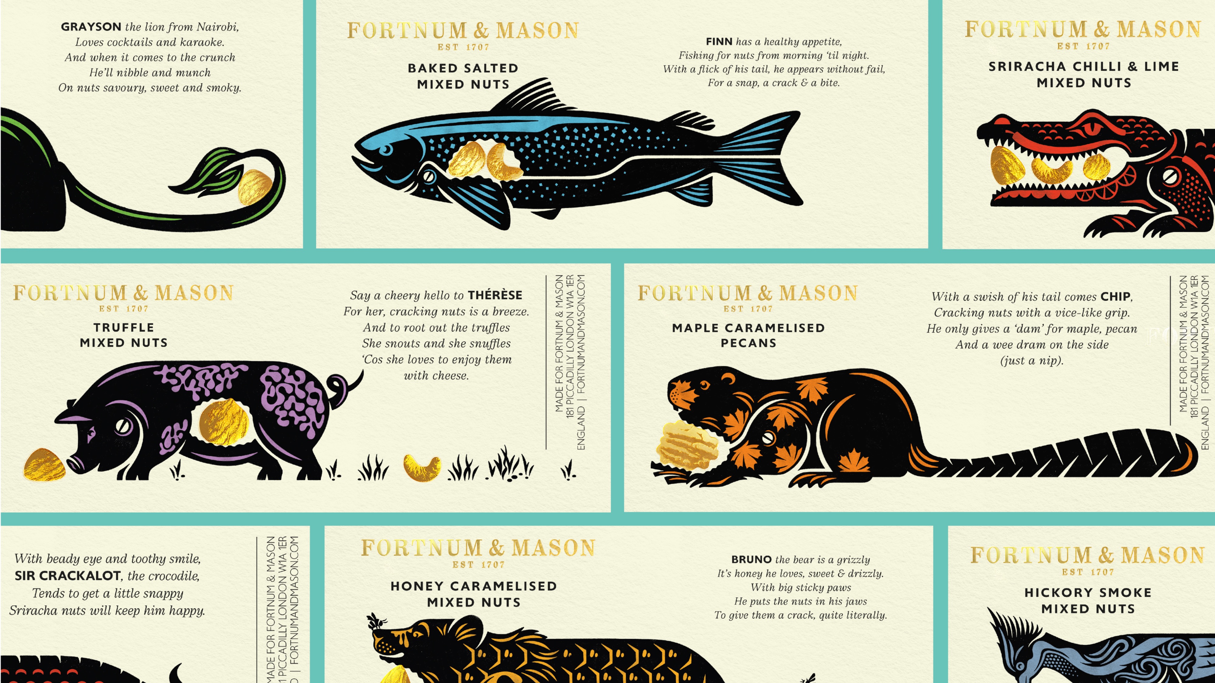Fortnum and Mason's nuts branding