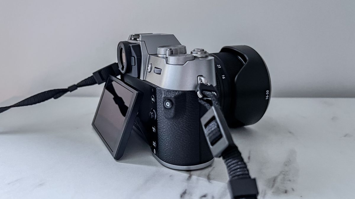 The tilting screen on the Fujifilm X-T50