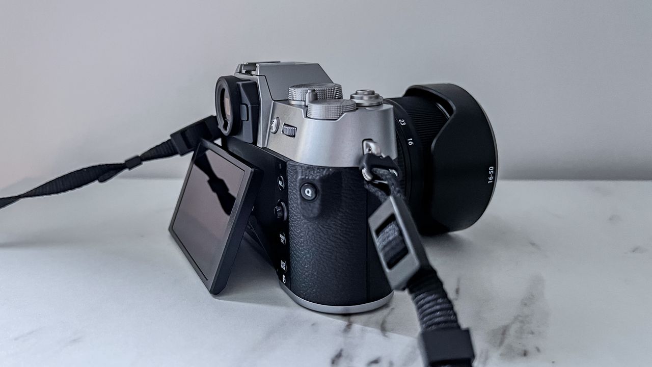 The tilting screen on the Fujifilm X-T50