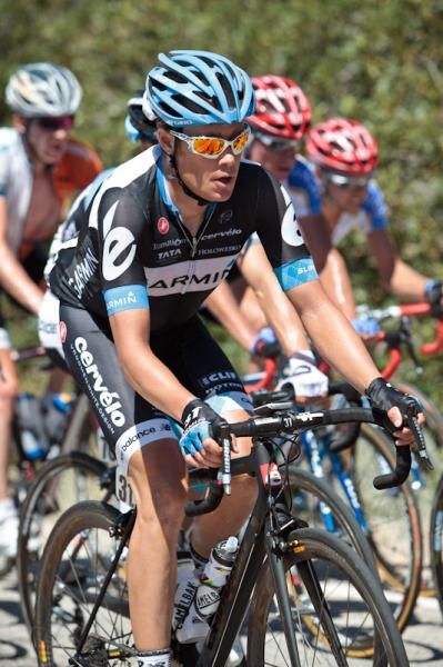 Tom Danielson (Garmin-Cervelo) biding his time until the bigger climbs.