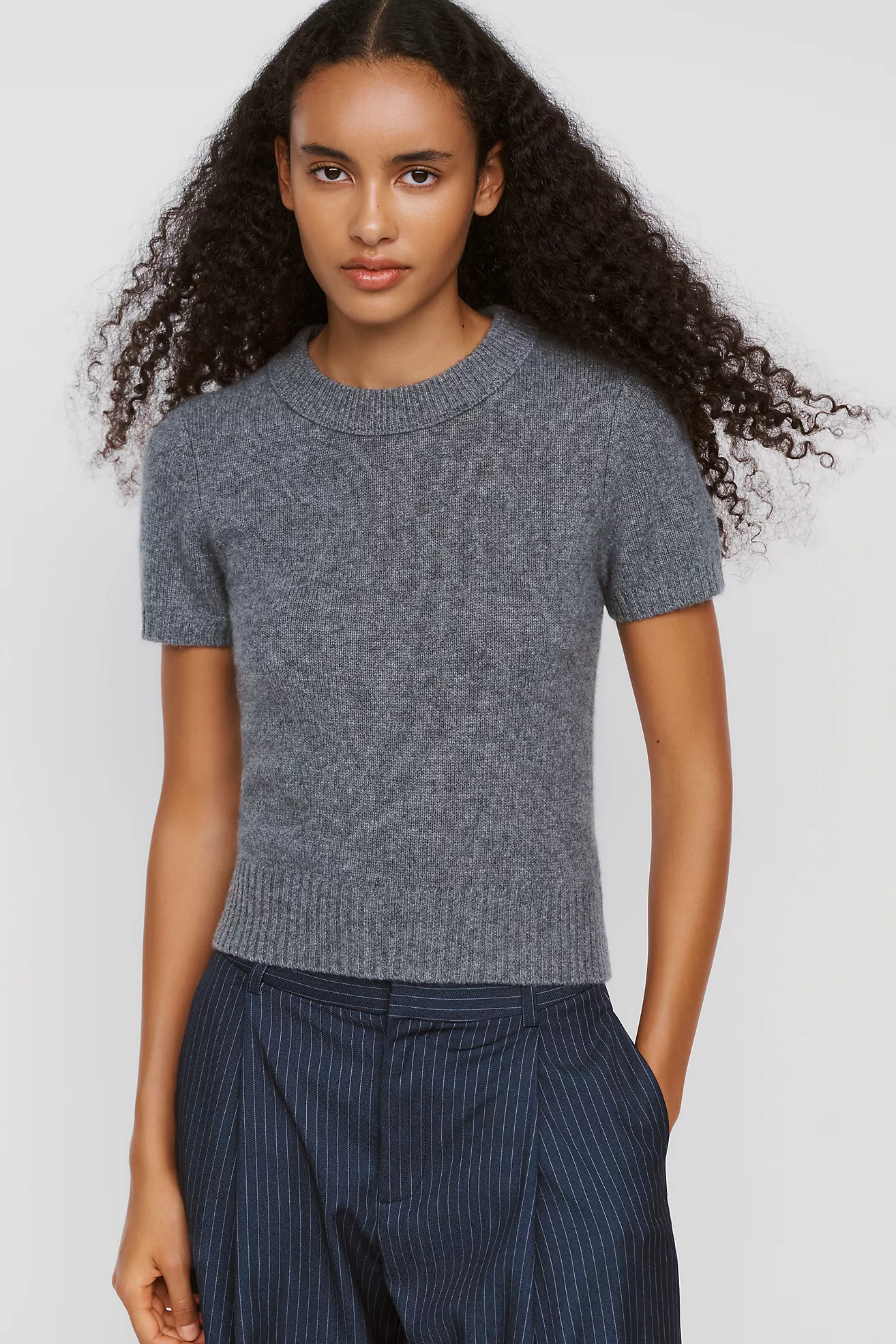 Maeve Mercer Cashmere Short Sleeve Sweater