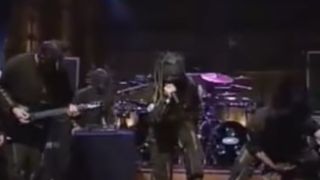 Slipknot perform on Conan 2001