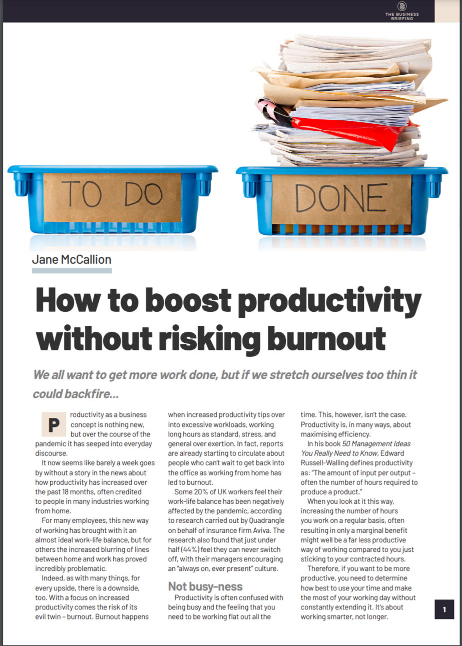 How To Boost Productivity Without Risking Burnout | ITPro