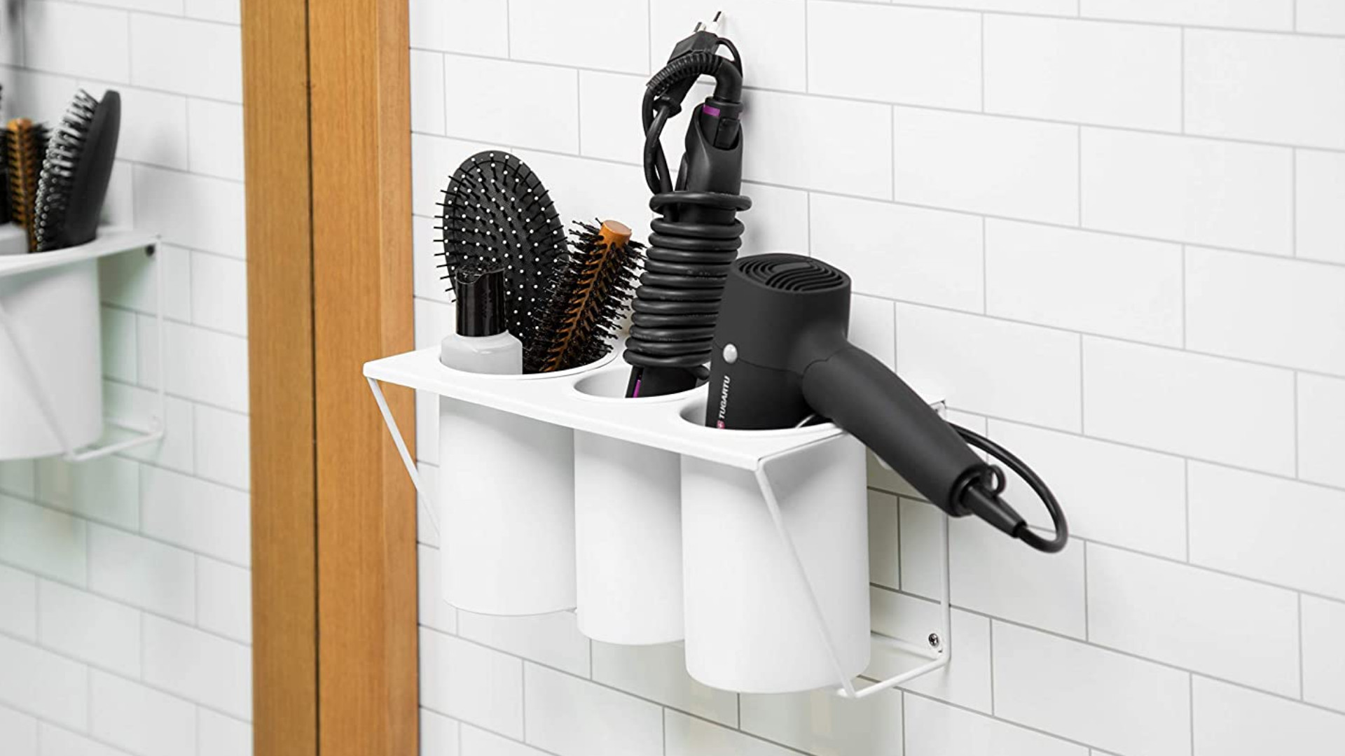 Hair Dryer Storage Unit With Multiple Storage mDesign Hair Dryer Holder Stand 