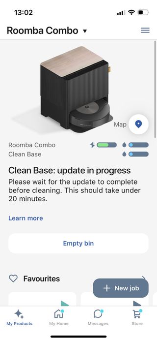 The app of the iRobot Roomba j9+ Combo