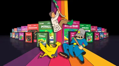 Atari x Activision Collection boxes with artwork for Pitfall, Freeway, and Keystone Capers in front.