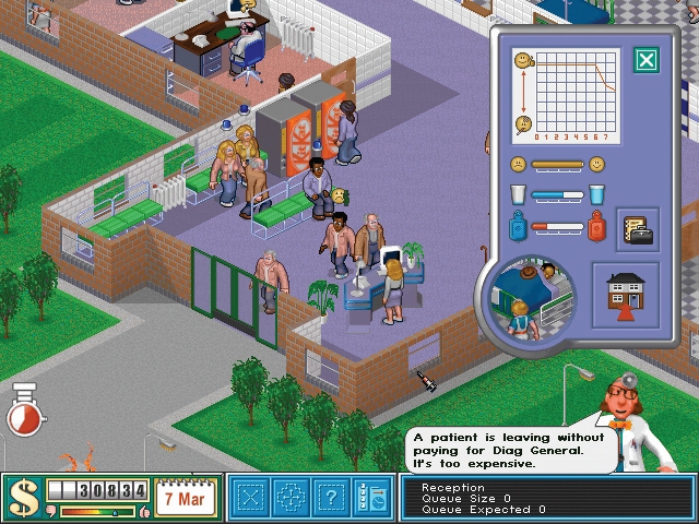 Today Theme Hospital is a fiddly management sim but the daft jokes endure