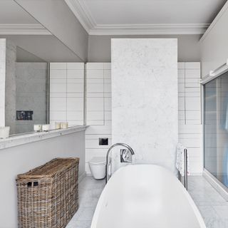 bathroom with white bathtub