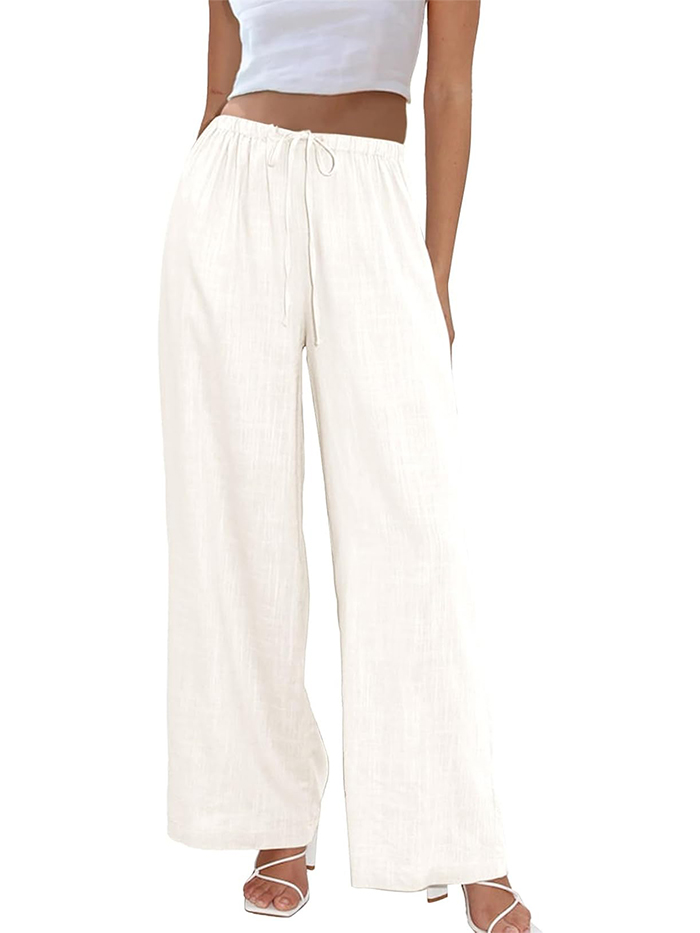 Duyang, Cotton & Linen Wide-Leg Pants 