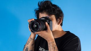 A Canon EOS R6 Mark III mirrorless camera