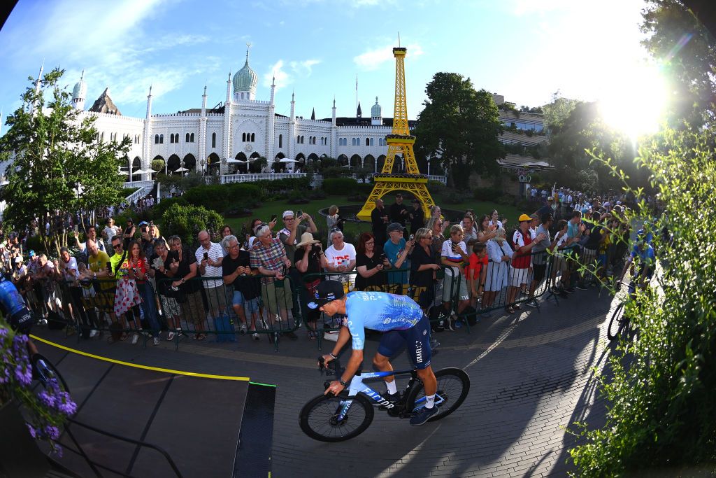 COPENHAGEN DENMARK JUNE 29 11during the Team Presentation of the 109th Tour de France 2022 at Tivoli Gardens in Copenhagen City TDF2022 on June 29 2022 in Copenhagen Denmark Photo by Tim de WaeleGetty Images
