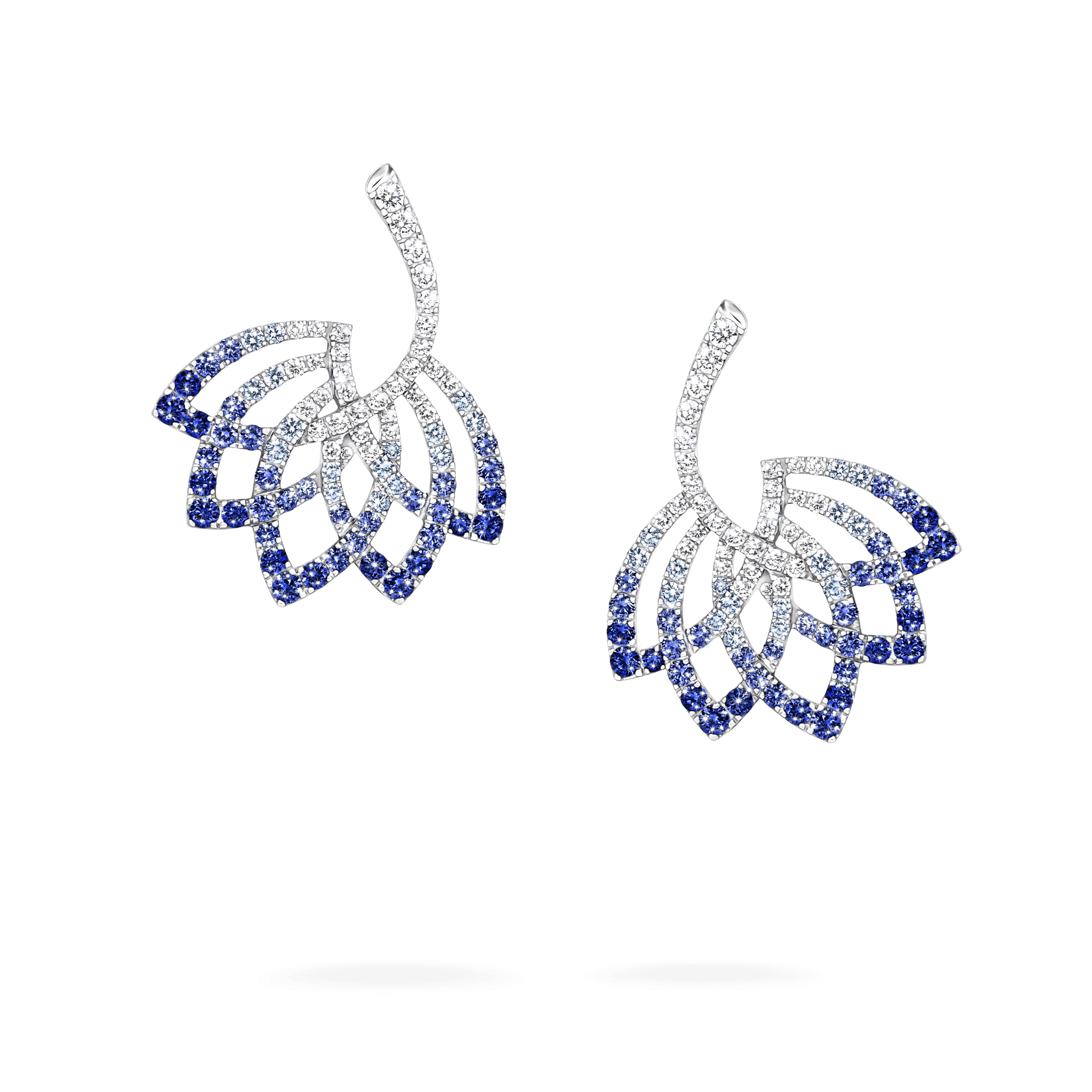 Garrard sapphire lotus flower earrings