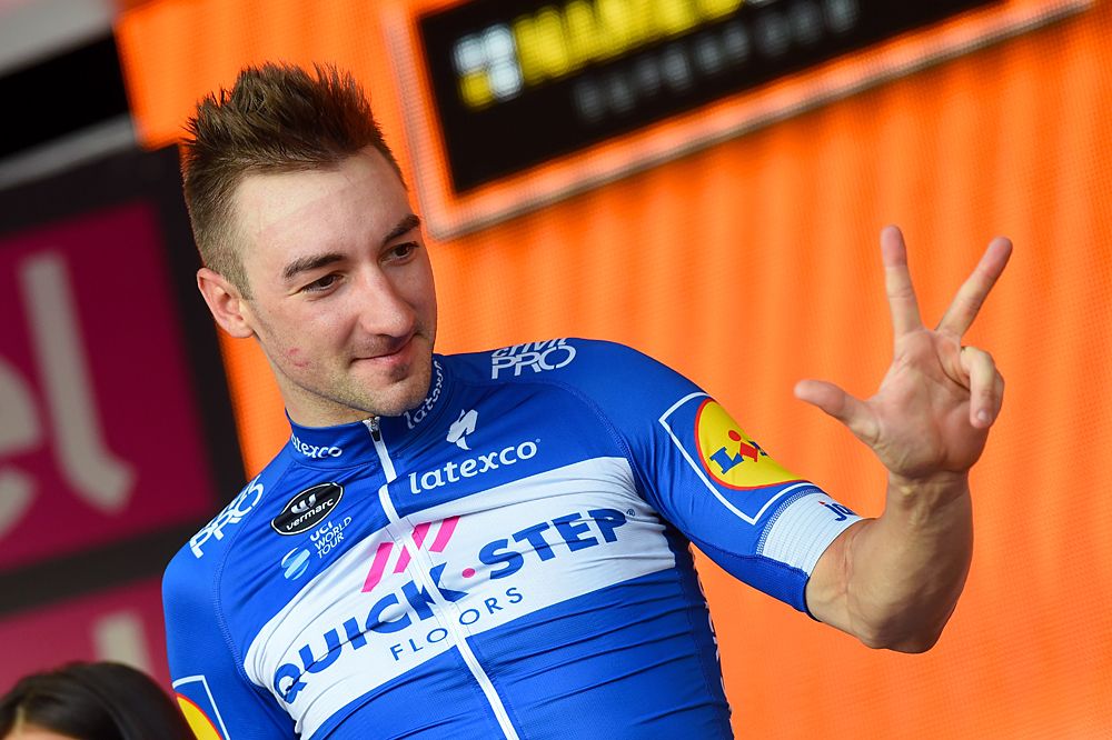 Elia Viviani (Quick-Step Floors) makes in three stage wins at the GIro d'Italia