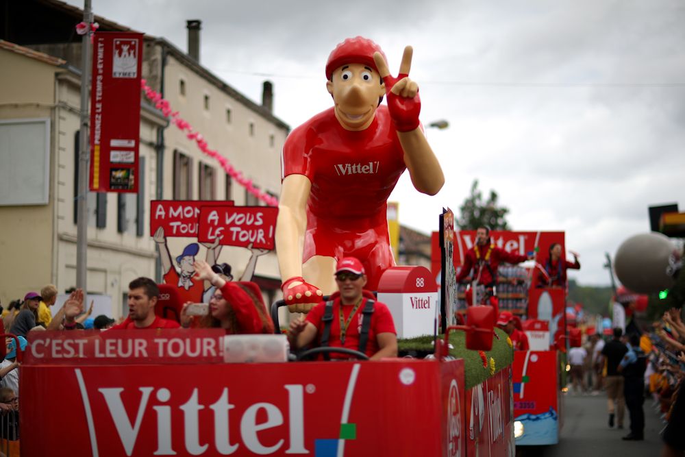 Vittel is a prominent sponsor of the 2017 Tour de France
