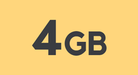 4GB data (4G+3G), unlimited calls and texts | £6 per month | 30-day plan (no contract)