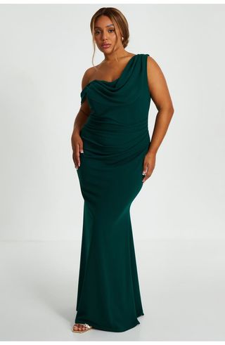 Plus Size Cold Shoulder Detail Maxi Dress