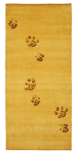 Maya Lin rug featuring tiger paw prints, With the Weight of Each Step. Commissioned for Tomorrow’s Tigers and WWF - UK