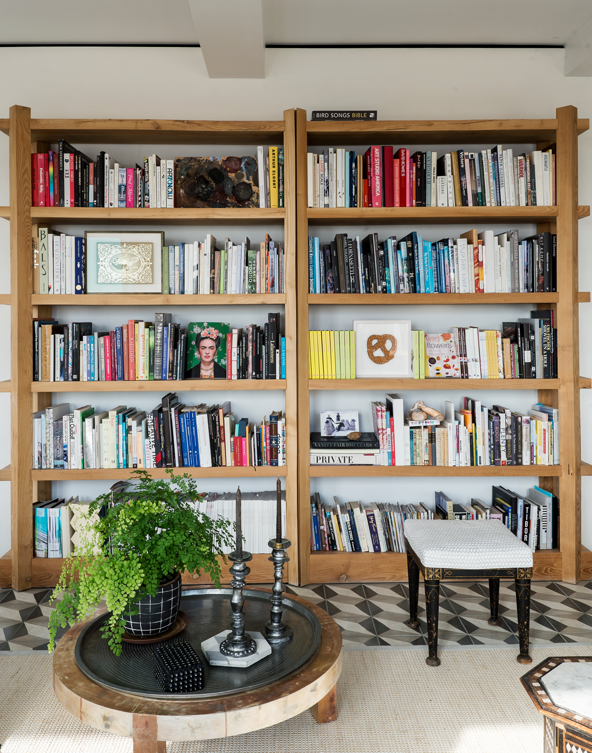 Conceal TV behind a bookcase