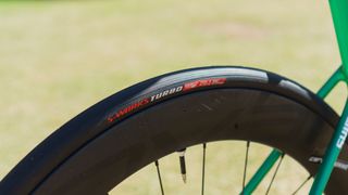 In another shift from convention, Sagan's bike is also set up with tubeless Specialized Turbo tyres in a 26mm width