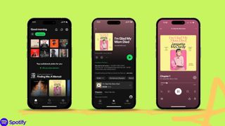 Spotify audiobook screenshots