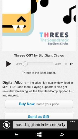 Even the fun soundtrack of Threes! is available