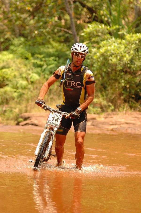 Steve Rankine at the creek crossing.