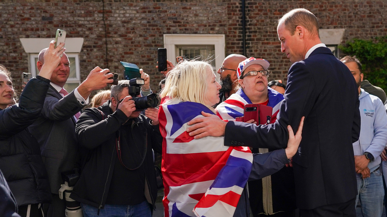 Prince William, Prince of Wales speaks with well wishers after he visits James&#039; Place Newcastle on April 30, 2024 in Newcastle upon Tyne, England. The charity’s new centre in Newcastle, which was opened by the Prince of Wales today, will provide help to men experiencing suicidal crisis in the region.