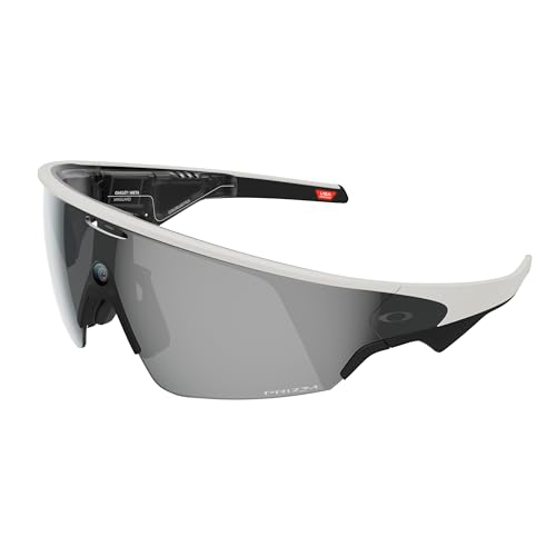 Oakley Meta Vanguard Ai Glasses for Men, Women &amp;mdash; Performance Sport Eyewear &amp;mdash; 12 Mp Camera, 3k Ultra Hd, Garmin, Ip67 Waterproof &amp;mdash; White/prizm&amp;trade; Black Lenses
