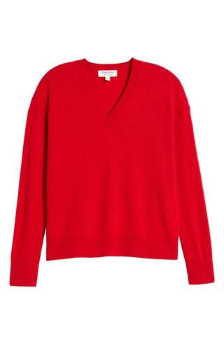 Nordstrom V-Neck Cashmere Sweater (Was $149) 