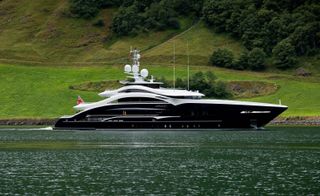 A grand yacht in the traditional style.