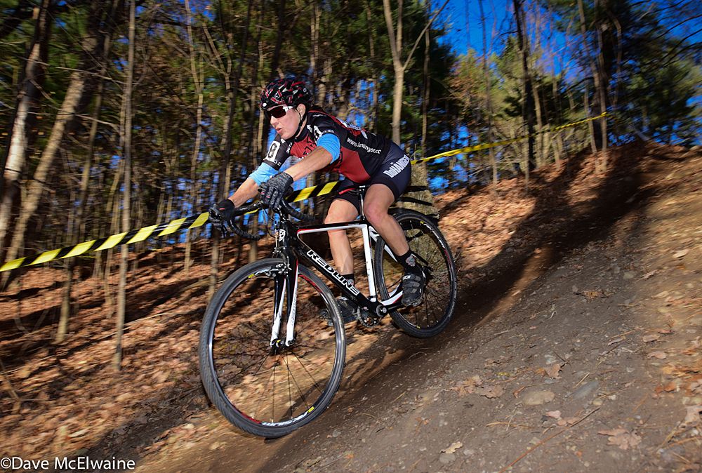 On Sunday the course included a new extremely steep descent
