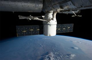 Dragon Capsule Docked to ISS