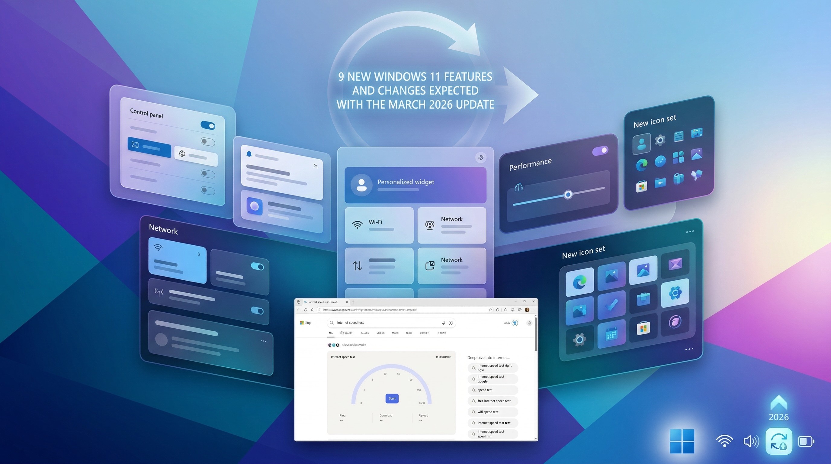 Collage of new features coming to Windows 11 Insiders in March 2026