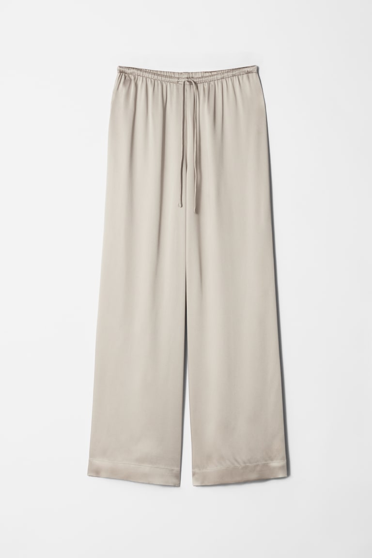 Drawstring Satin Trousers