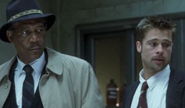 Morgan Freeman and Brad Pitt in Se7en