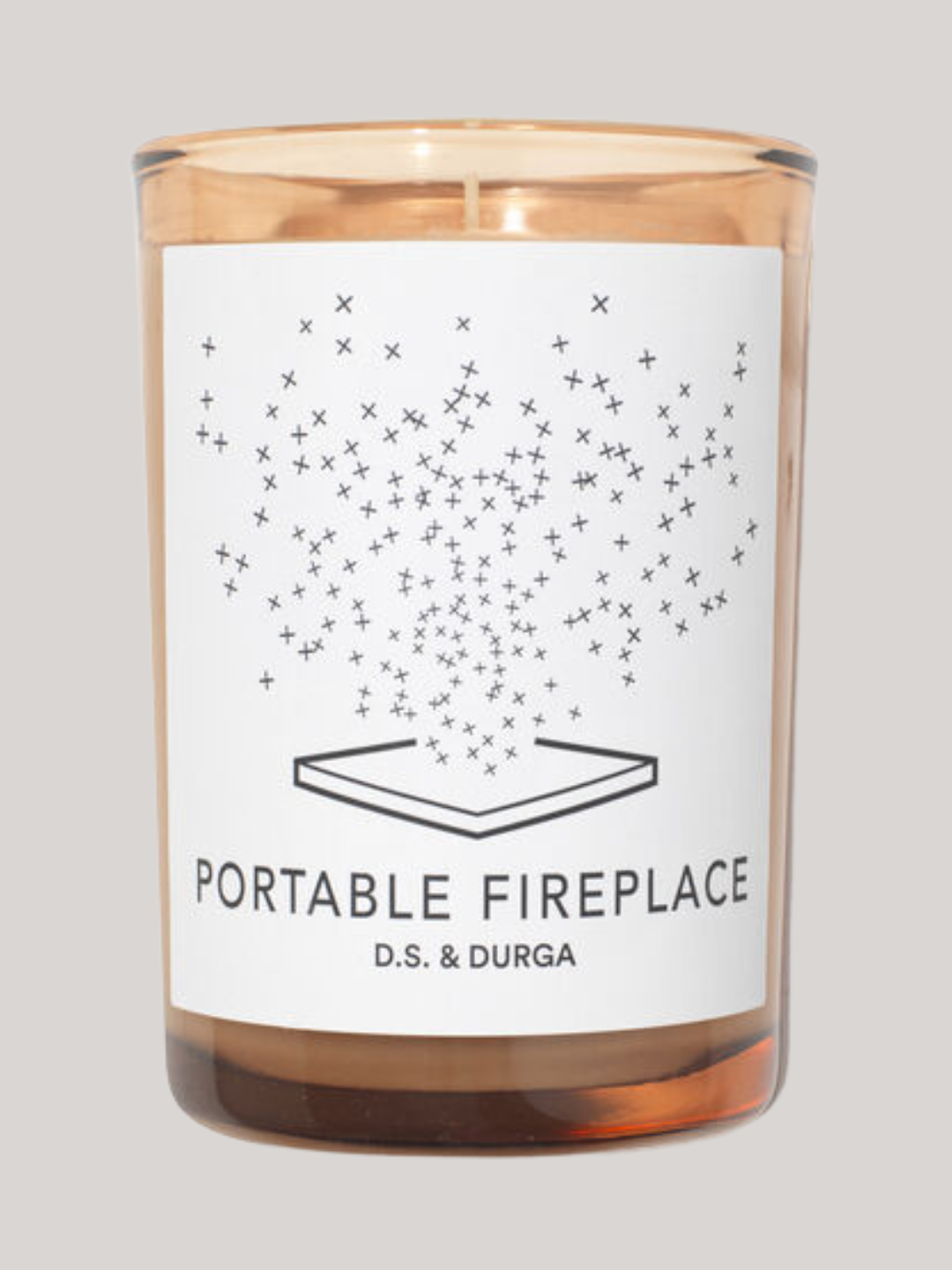 A portable fireplace scented candle from D.S. &amp;amp; Durga
