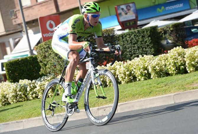 Matthias Krizek (Cannondale) in a solo breakaway